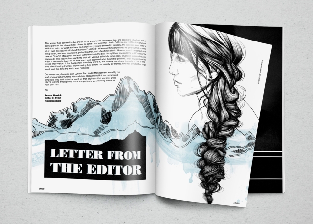 Illustration and layout design for CHAOS Magazine VOL.21